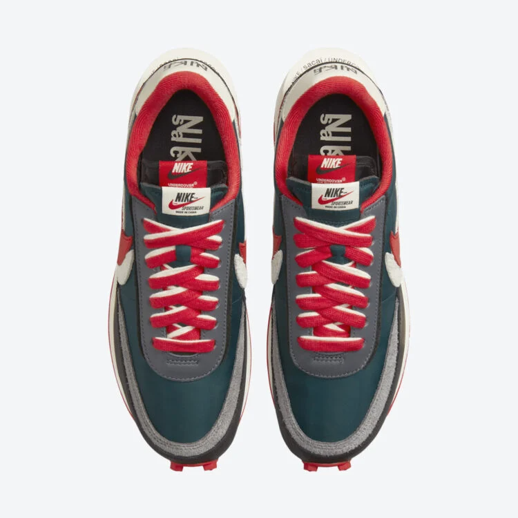 Nike LD Waffle sacai Undercover Midnight Spruce University Red