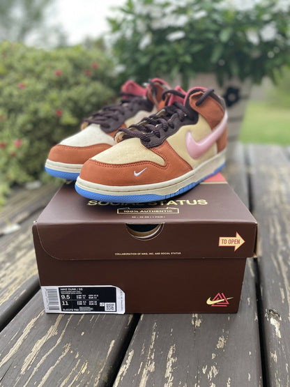 Nike Dunk Mid Social Status Free Lunch Chocolate Milk