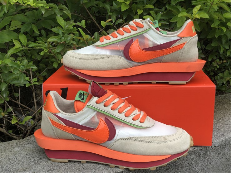 sacai x Clot x LDWaffle 'Net Orange Blaze'